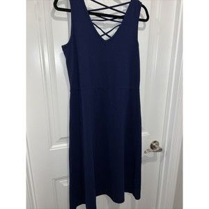 August Silk Large Tank Dress With Criss Cross Back